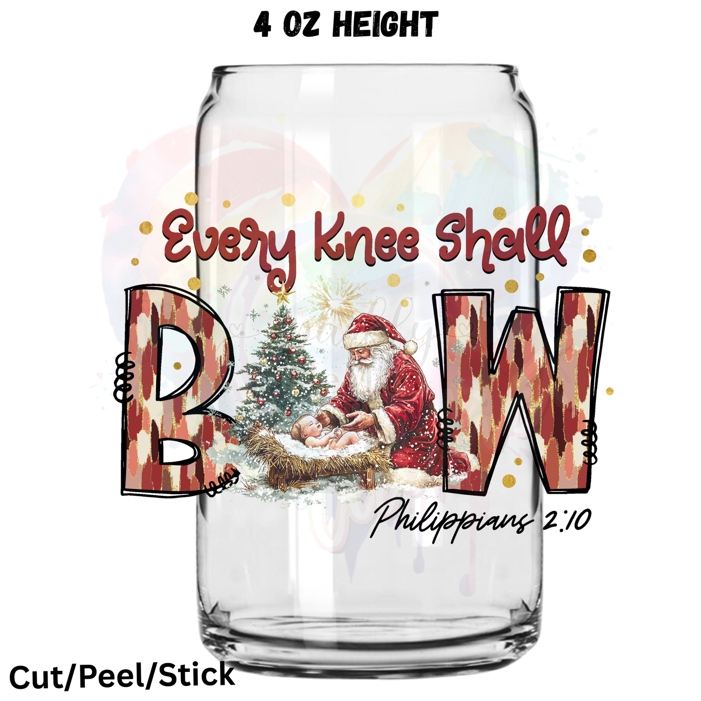 Every Knee Shall Bow UV DTF Decal