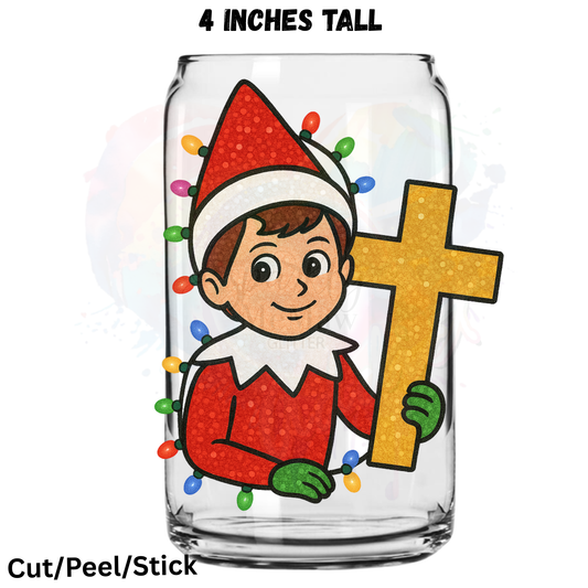 Elf with Cross UV DTF Decal