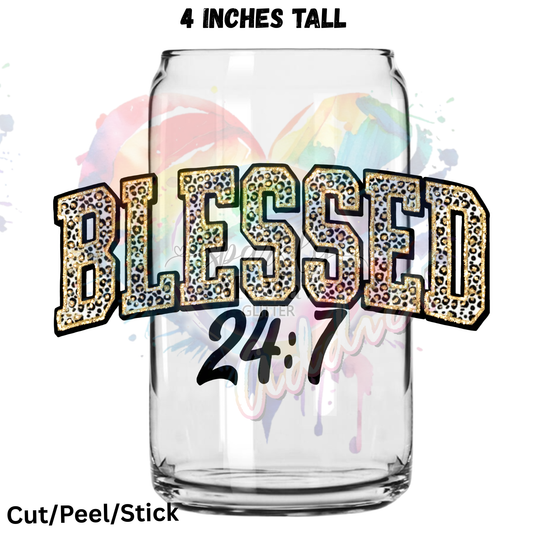 Blessed 24:7 UV DTF Decal