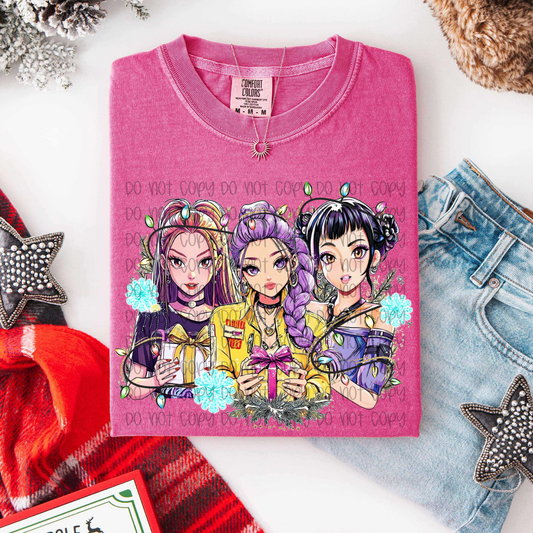 K P * P Christmas Ready to Press DTF Transfer (Fabrics only)