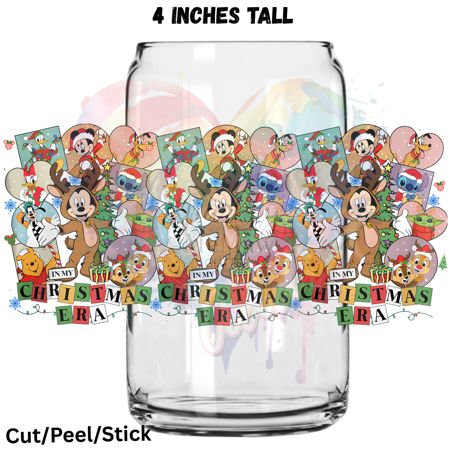 Christmas Era UV  DTF 16 Oz wrap