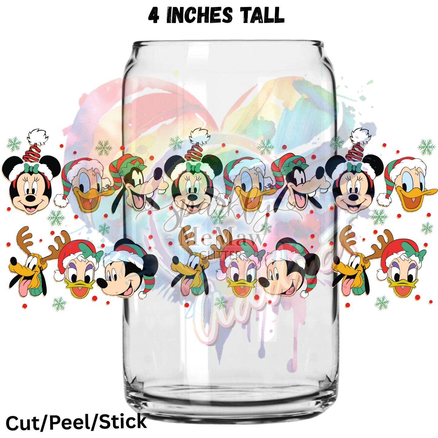 Christmas Era 4 UV  DTF 16 Oz wrap