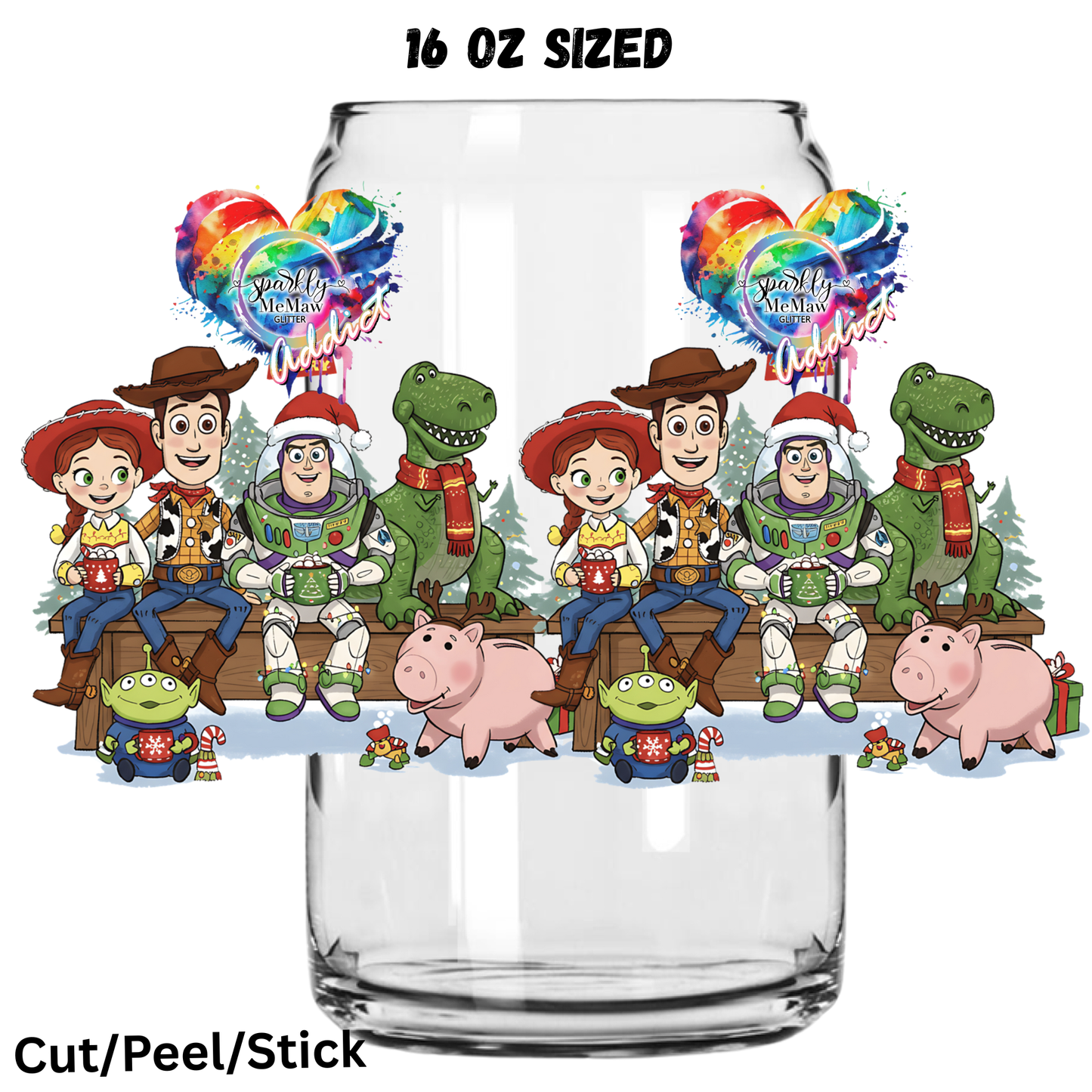 Christmas Era 5 UV  DTF 16 Oz wrap