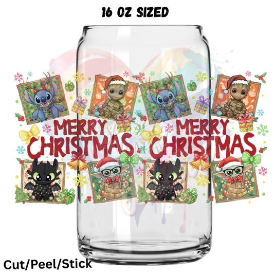 Christmas era 8 UV  DTF 16 Oz wrap