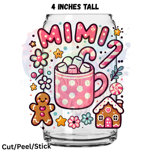Mimi Christmas UV DTF Decal