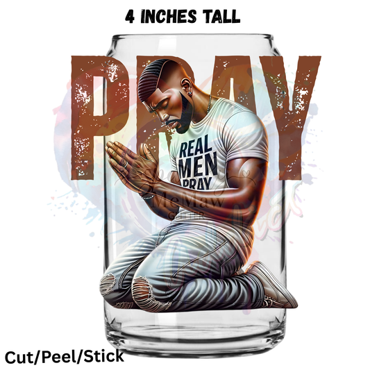 Praying Man UV DTF Decal