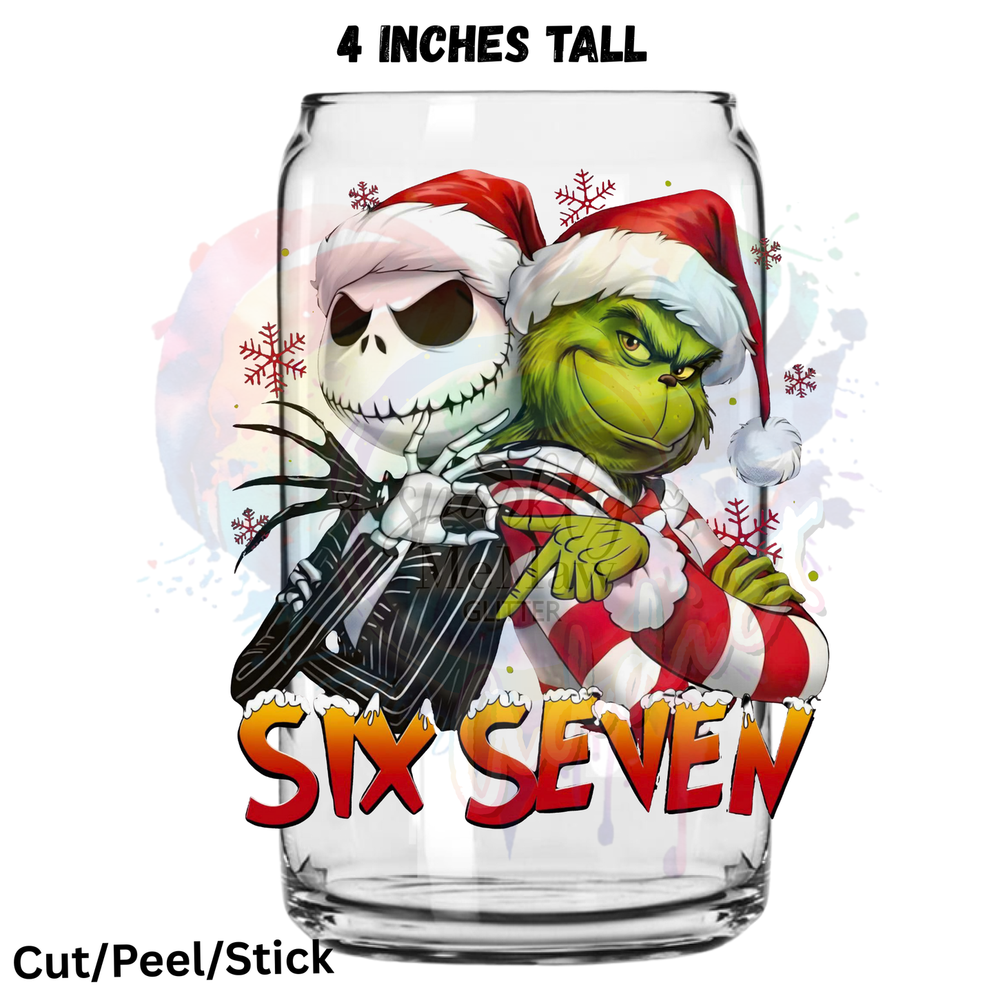 Six Seven Chistmas UV DTF Decal