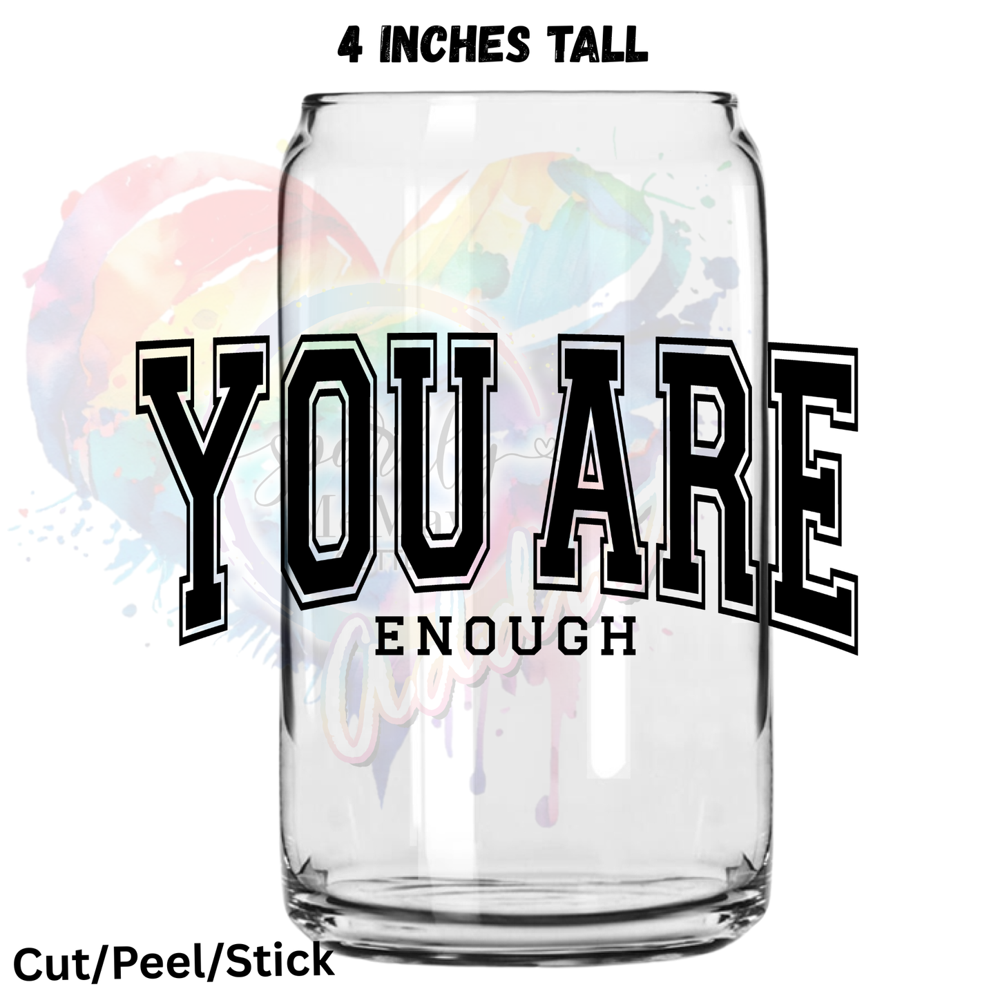 Stay Positive 24 x 24 inch UV DTF gang sheet (all are 3.50 inches tall)