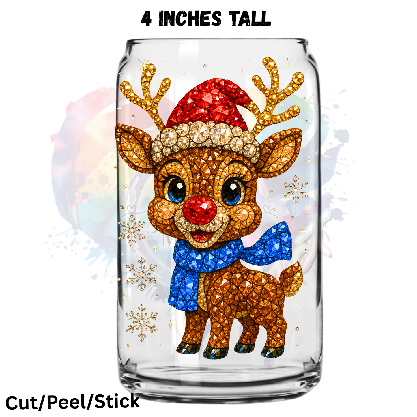 Bling Reindeer UV DTF Decal