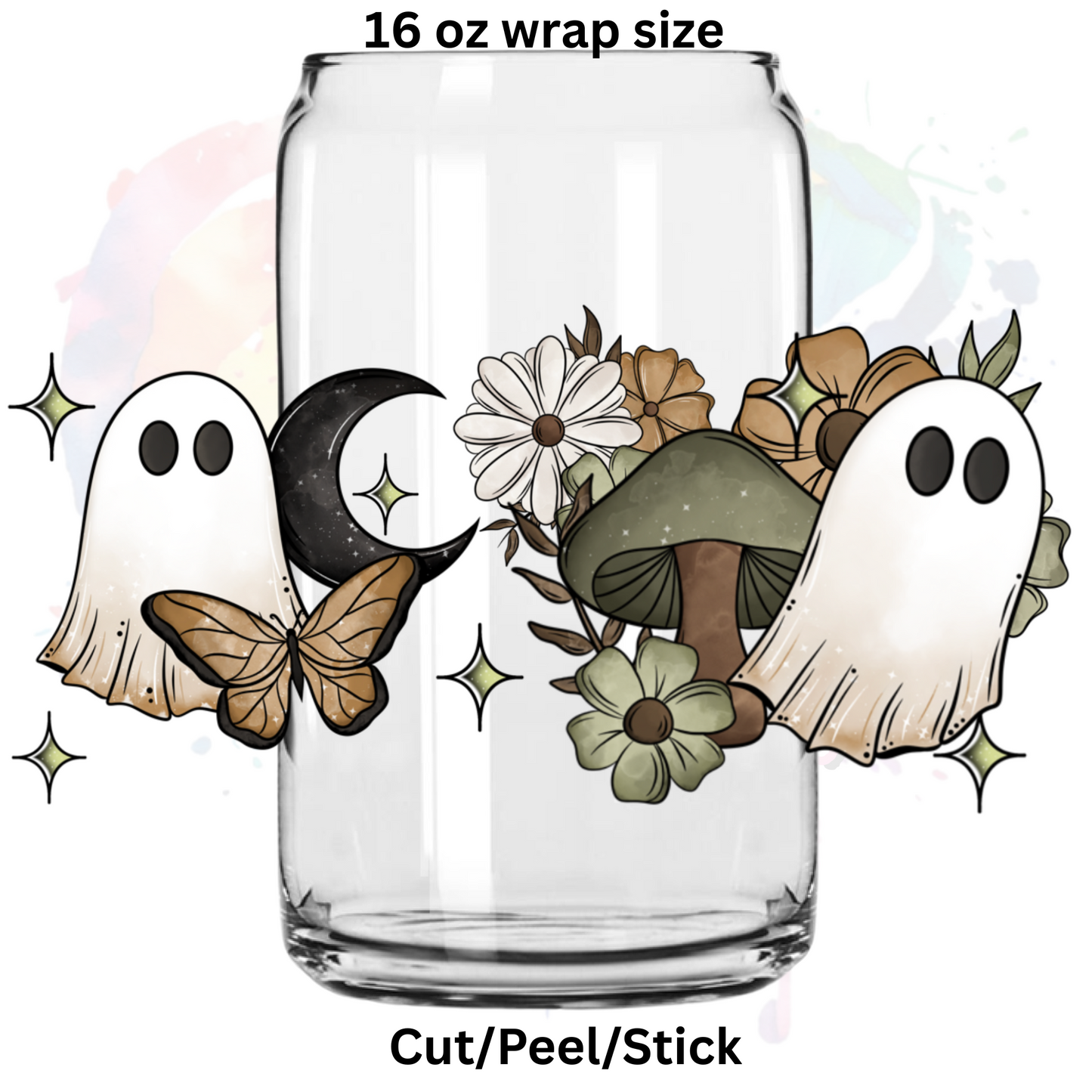 BOHO ghost 5 UV DTF 16 oz Wrap