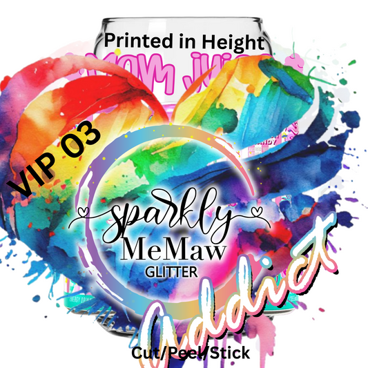 VIP 03 Exclusive UV DTF Decal Cotton Candy Mom Juice
