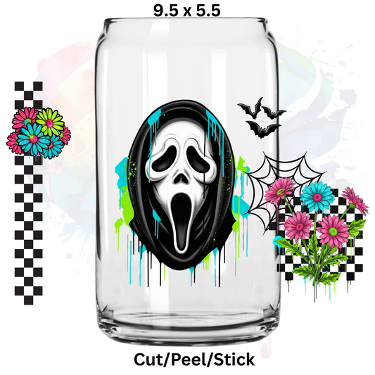 Retro Ghost Face 2 UV  DTF Wrap