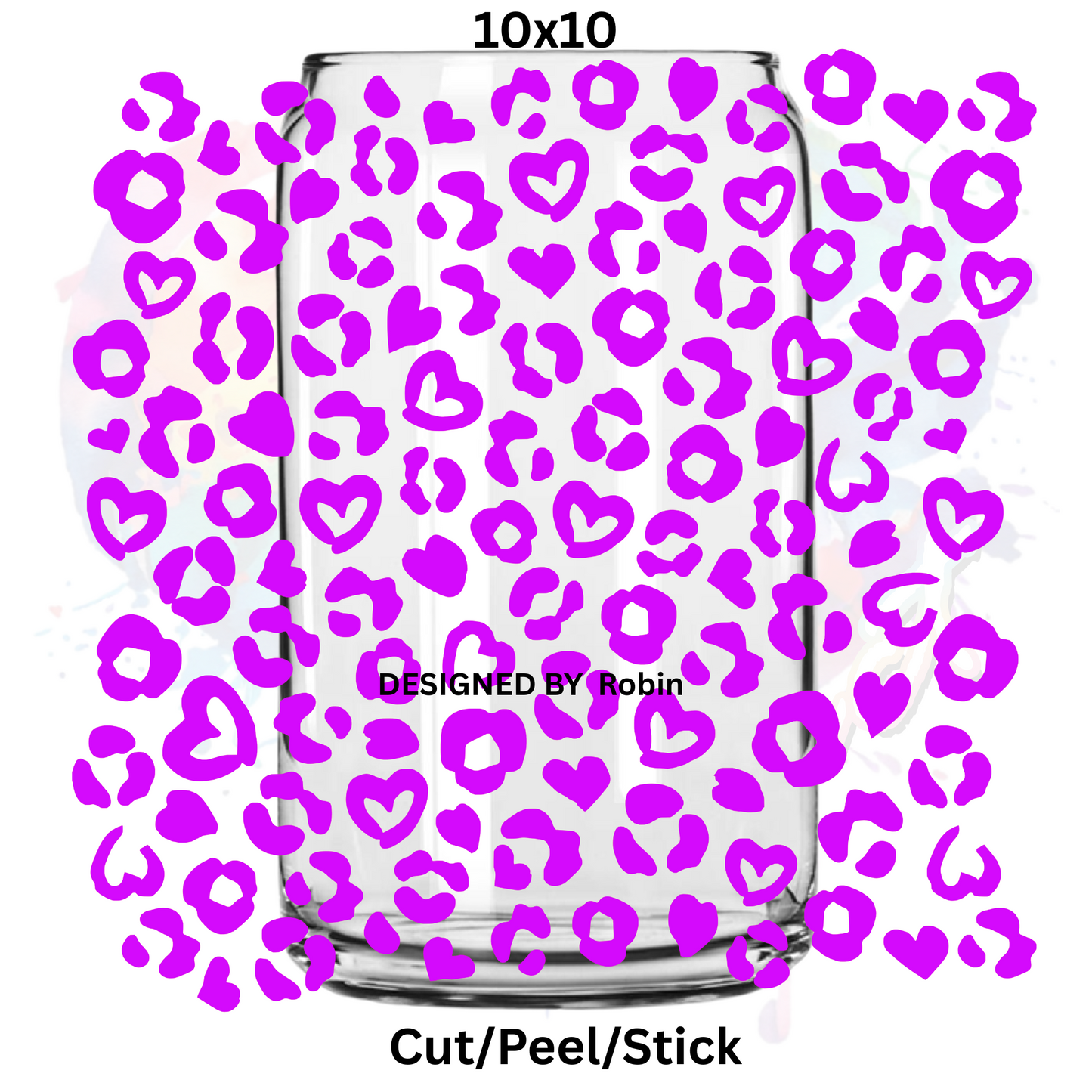 Purple leopard UV DTF Sheet 10x10