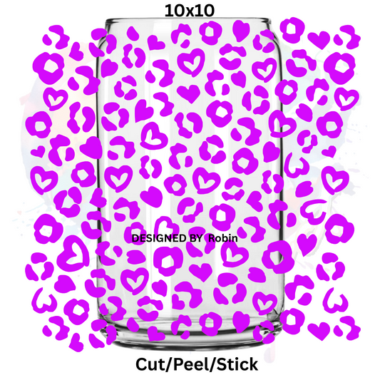 Purple leopard  UV DTF  Sheet 10x10
