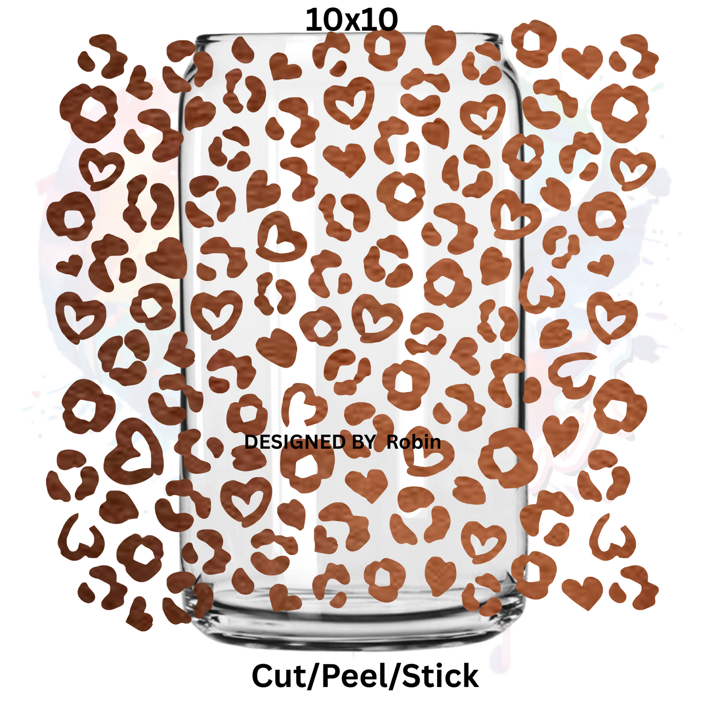 Brown Leopard UV DTF Sheet 10x10