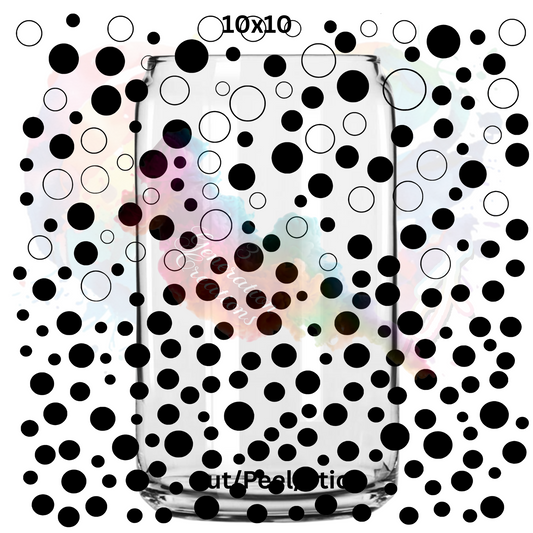 Polka Dots  UV DTF  Sheet 10x10