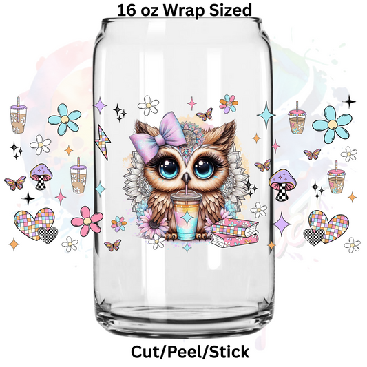 Owl So Cute UV  DTF 16 Oz wrap