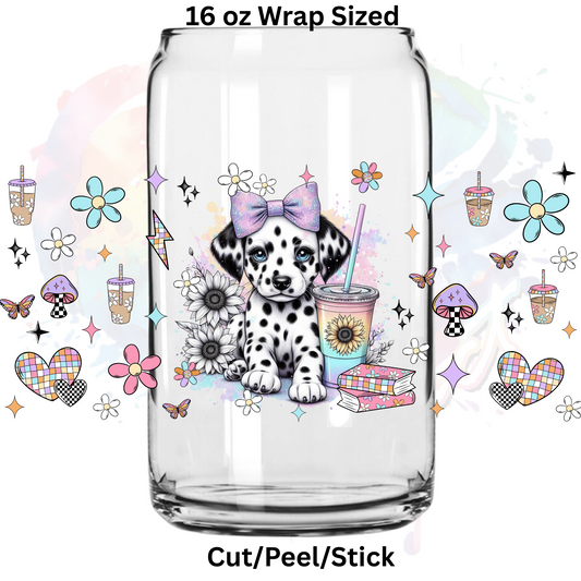 Dalmation Love UV  DTF 16 Oz wrap