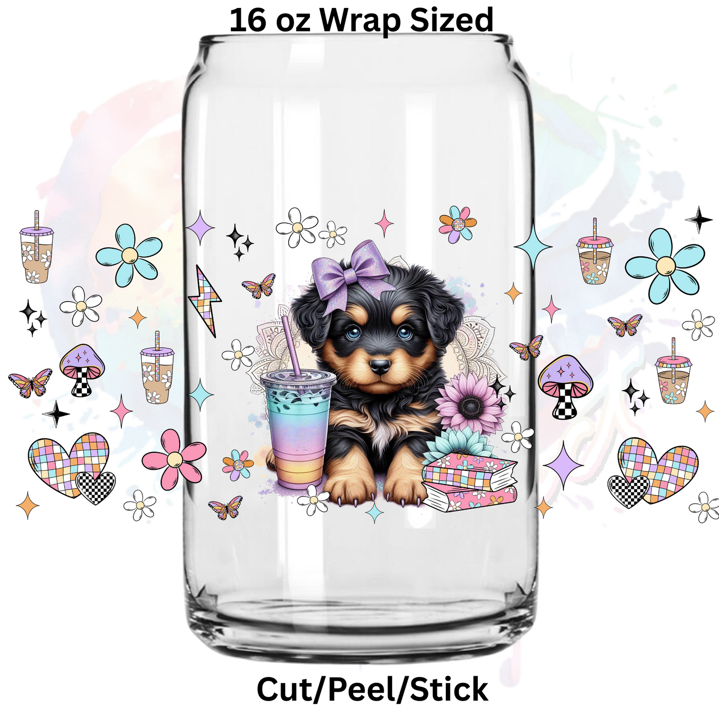 Puppy Love 62 UV DTF 16 Oz wrap