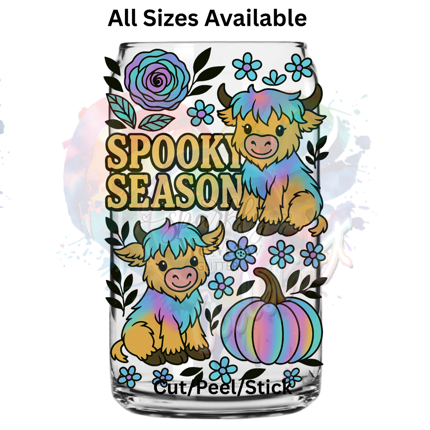 Spooky Season Cow 5 UV DTF Decal