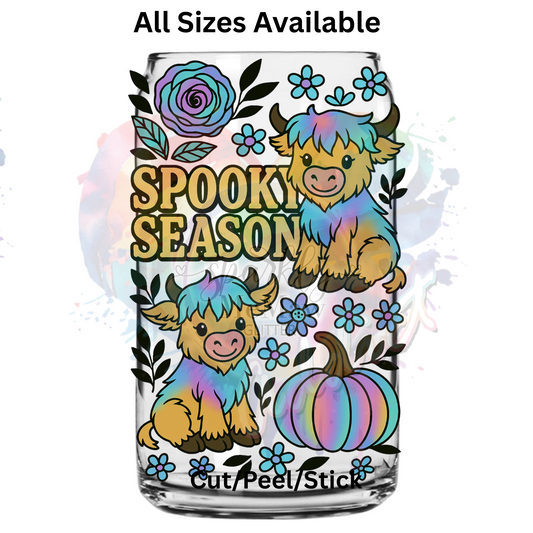 Spooky Season Cow 5  UV DTF Decal