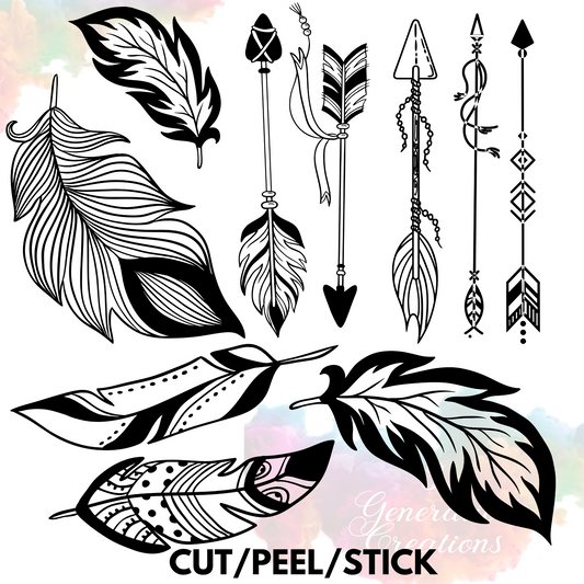 Arrows and Feathers  Element Sheet 8x8