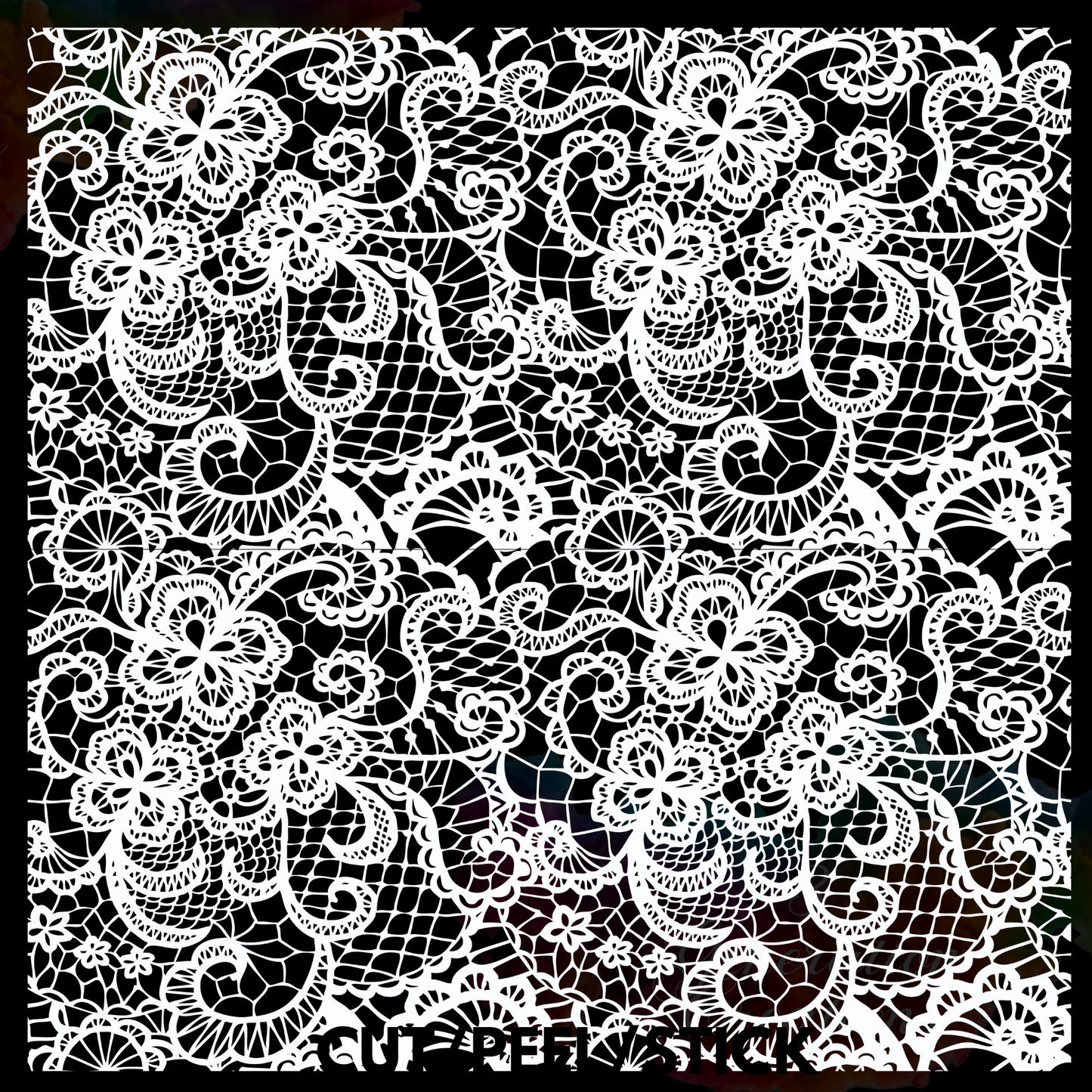 Lace pattern 7 White Element Sheet 9x9