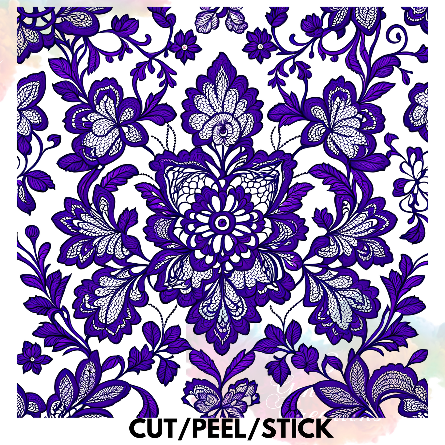 Blurple Lace Element Sheet 9x9