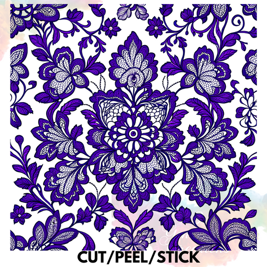 Blurple  Lace  Element Sheet 10x10 inches