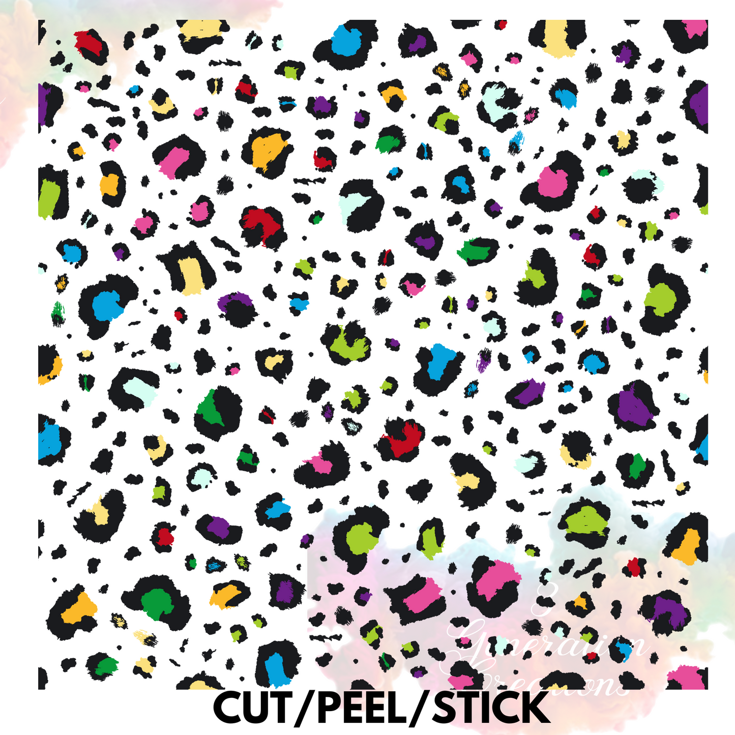 Leopard Colorful Spots 10x10 sheet