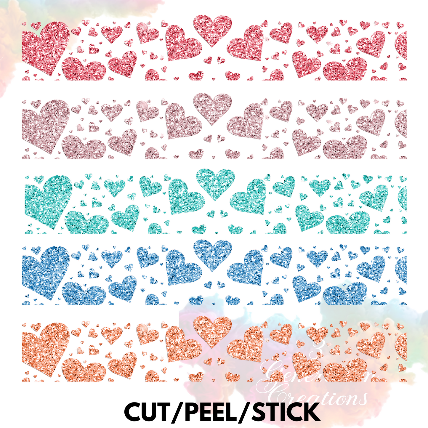 Heart Border UV DTF Sheet 10x10