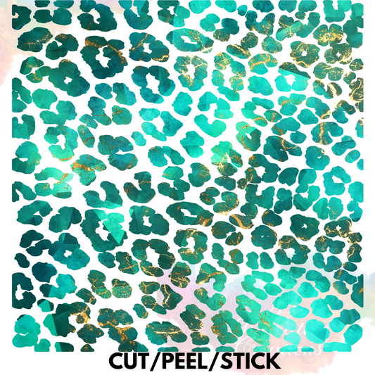 Fire Turquoise   UV DTF  Sheet 10x10