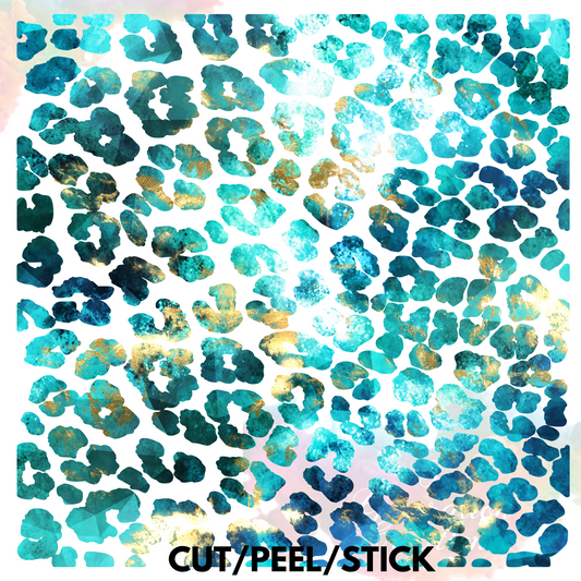 Fire Turquoise 2   UV DTF  Sheet 10x10