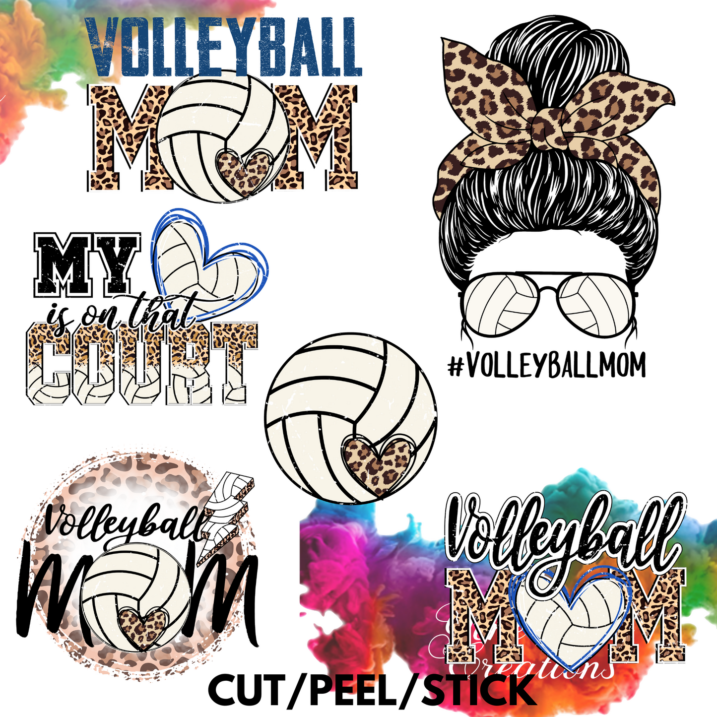 Volley Ball Mom UV DTF Sheet 10 inches