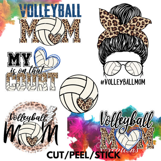 Volley Ball Mom UV DTF  Sheet 10 inches
