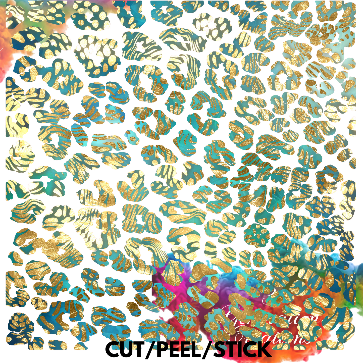 Fire Turquoise 4UV DTF Sheet 10 inches