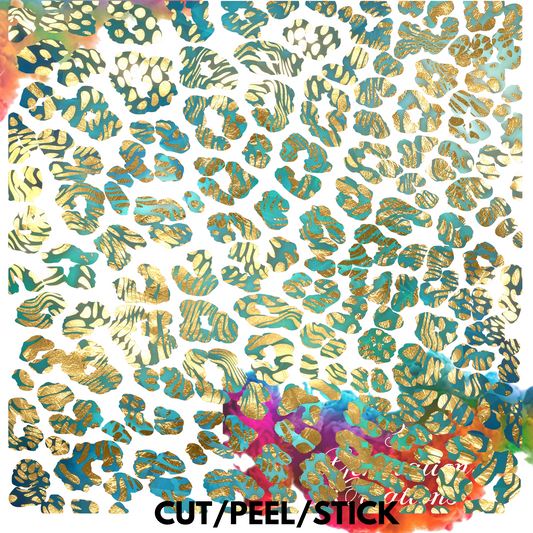 Fire Turquoise 4UV DTF  Sheet 10 inches