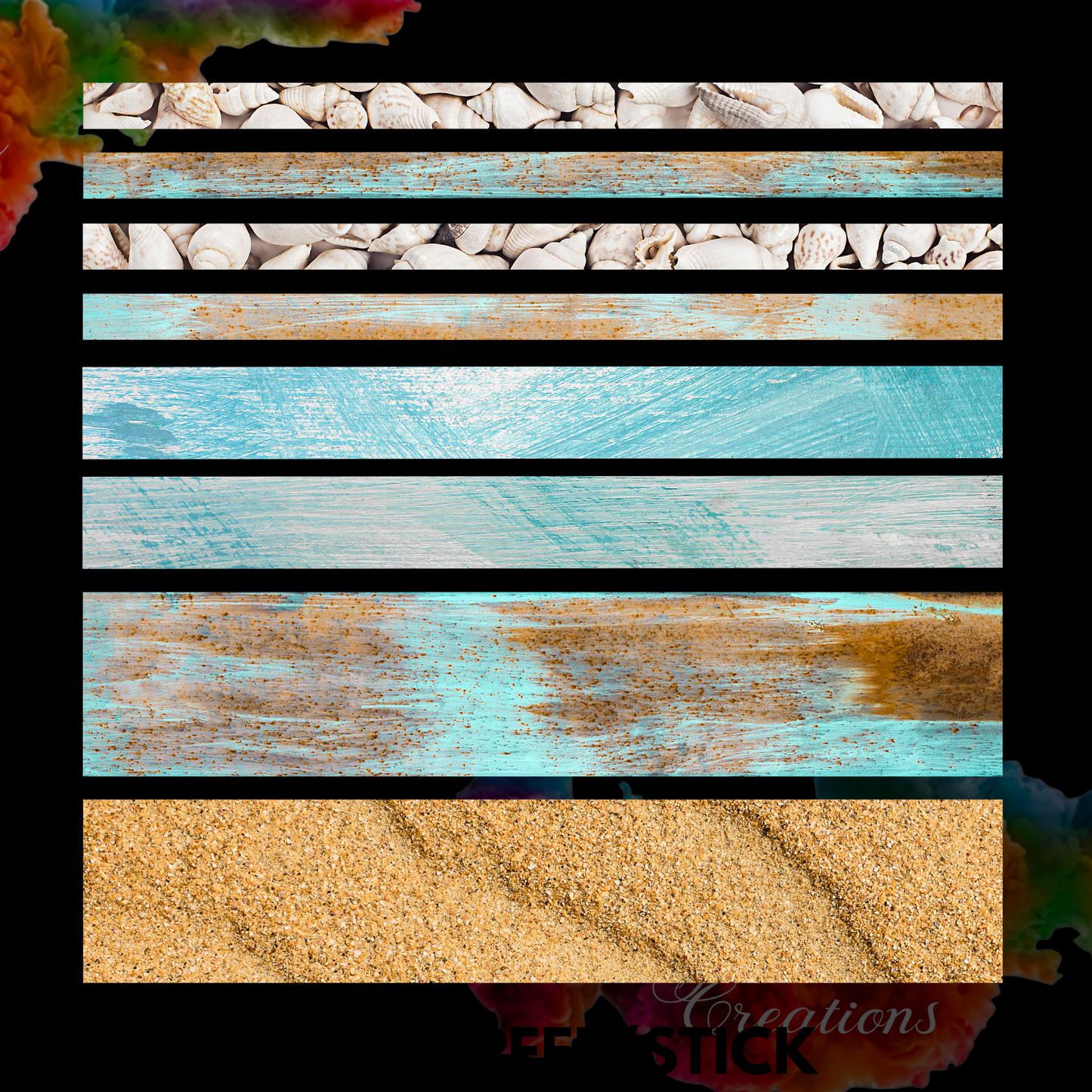 Beach PLease UV DTF Sheet 10 inches