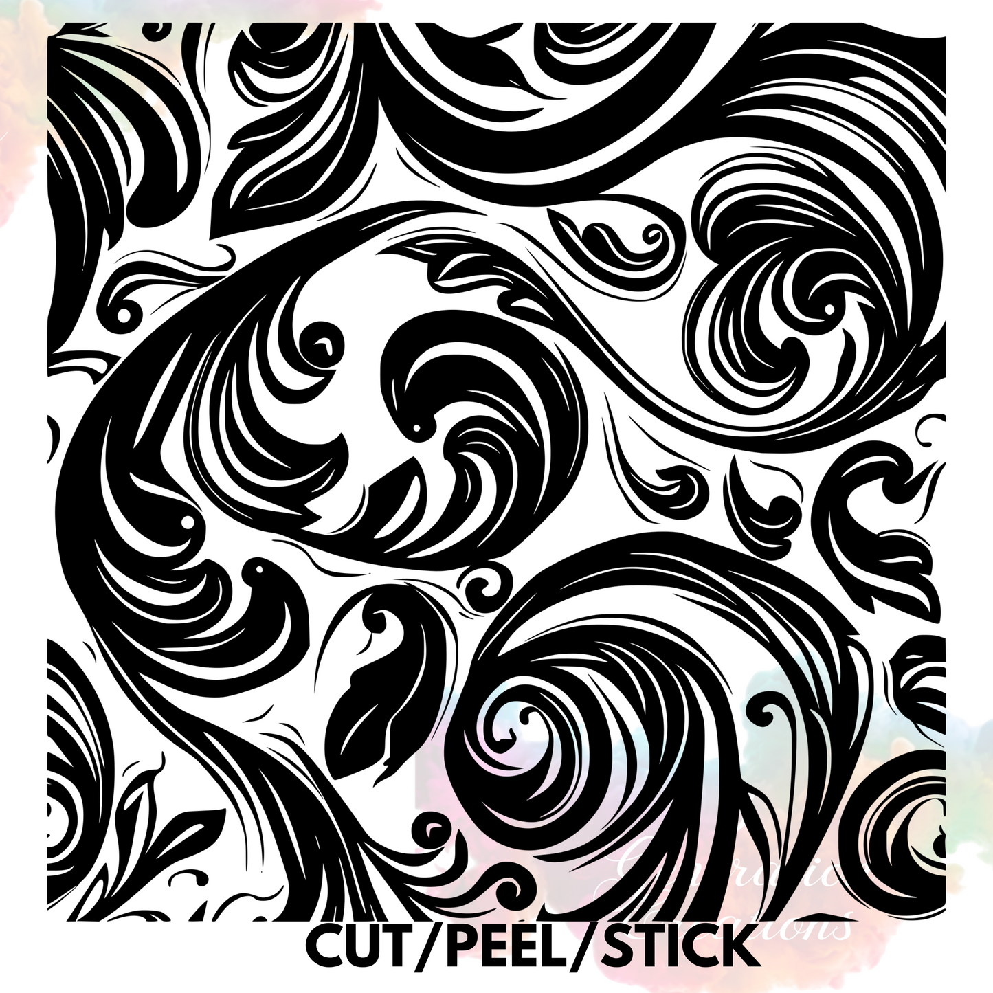 Tooled Leather 3 Element Sheet 10X10
