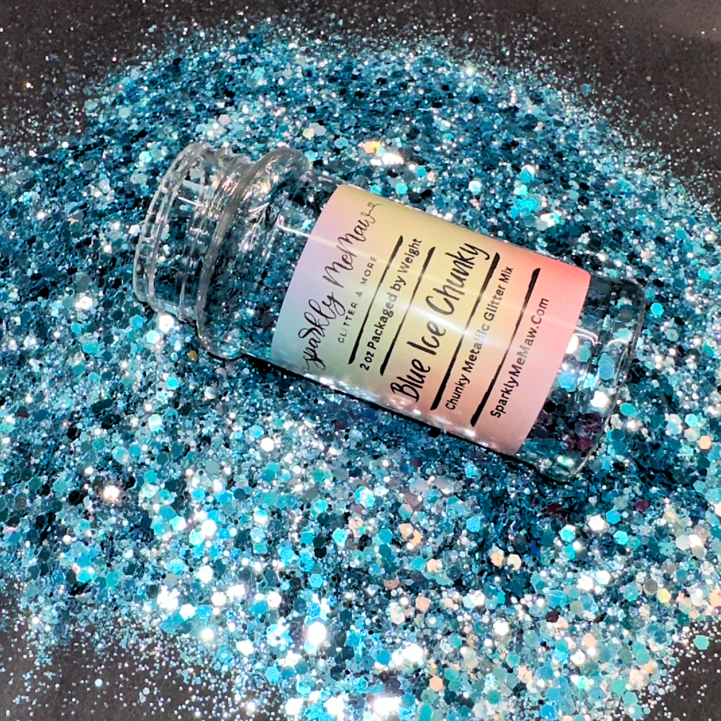 Blue Ice Metallic Chunky Glitter Mix