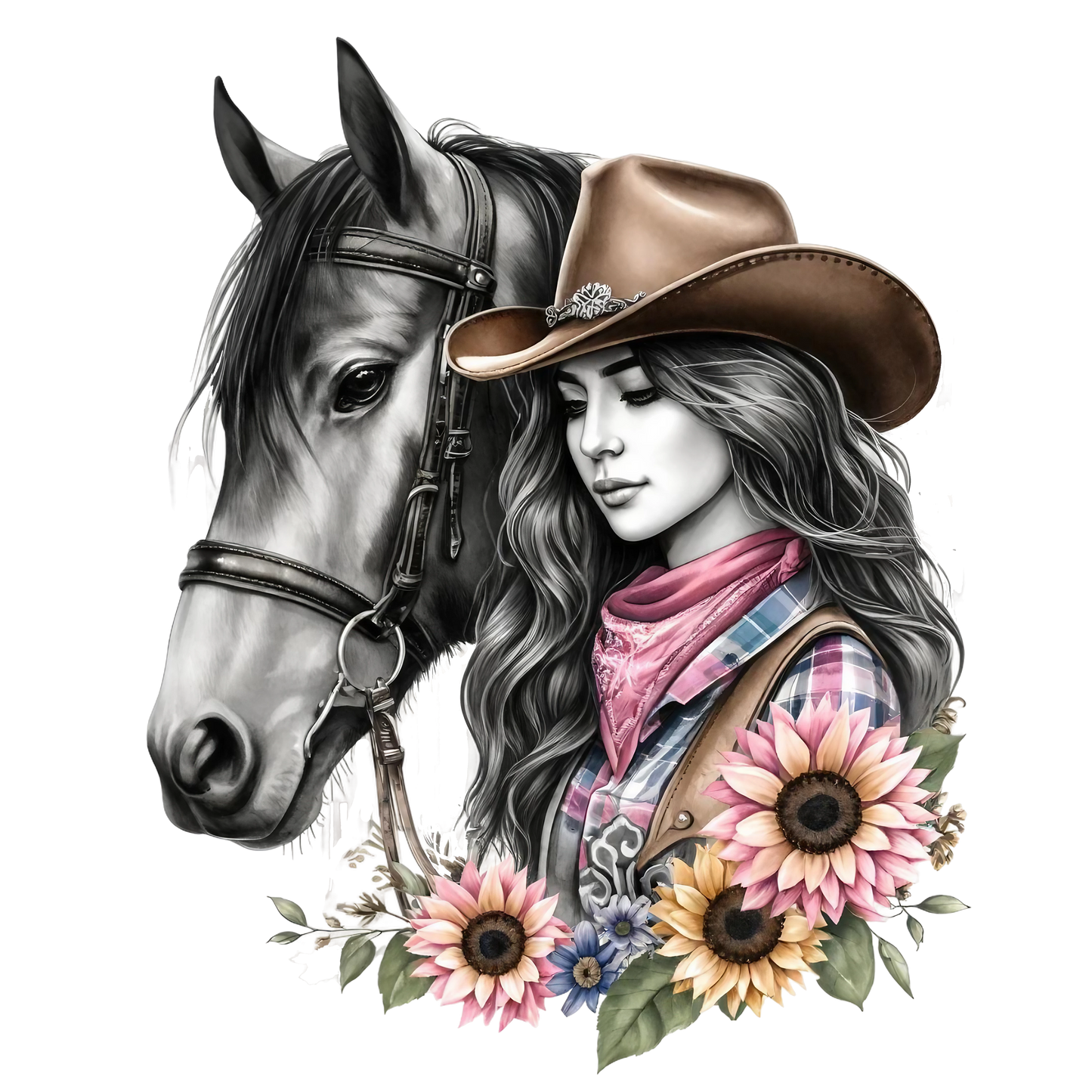 Girl with Horse 21 Decals UV DTF Decal Bundle