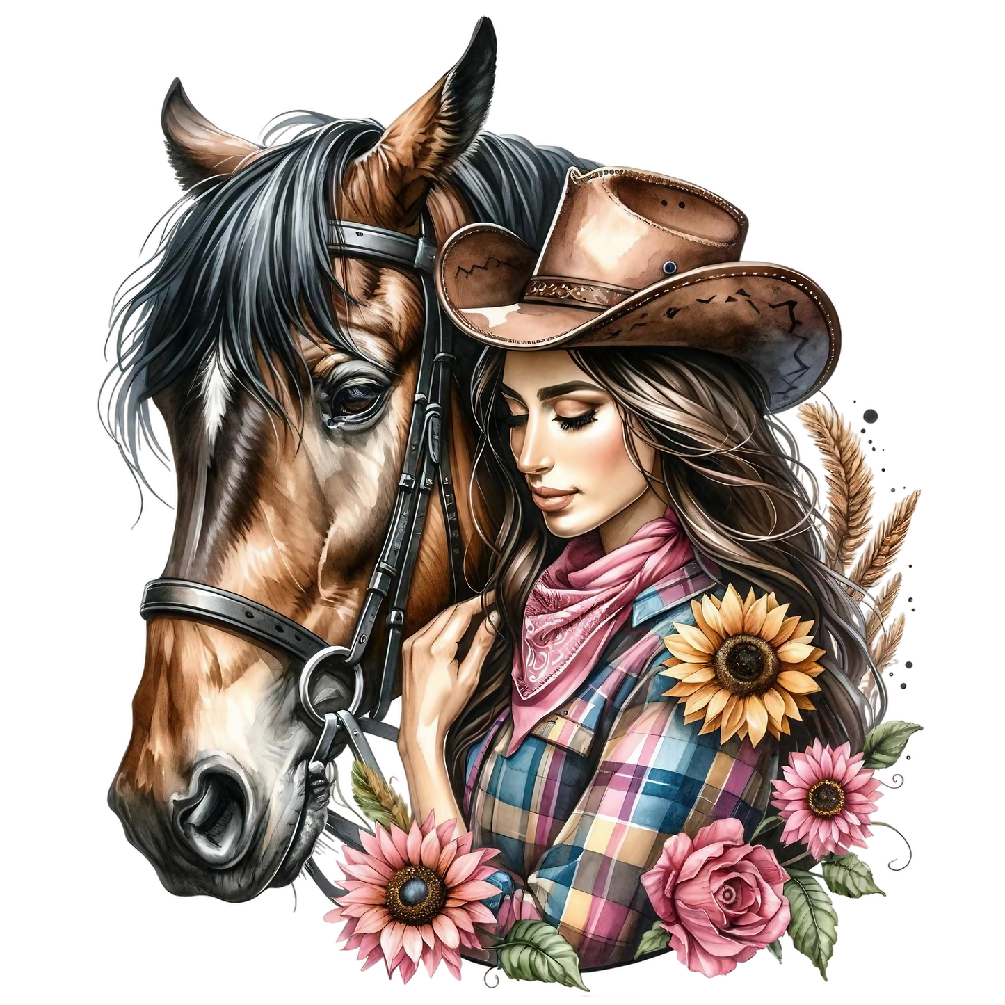 Girl with Horse 21 Decals UV DTF Decal Bundle