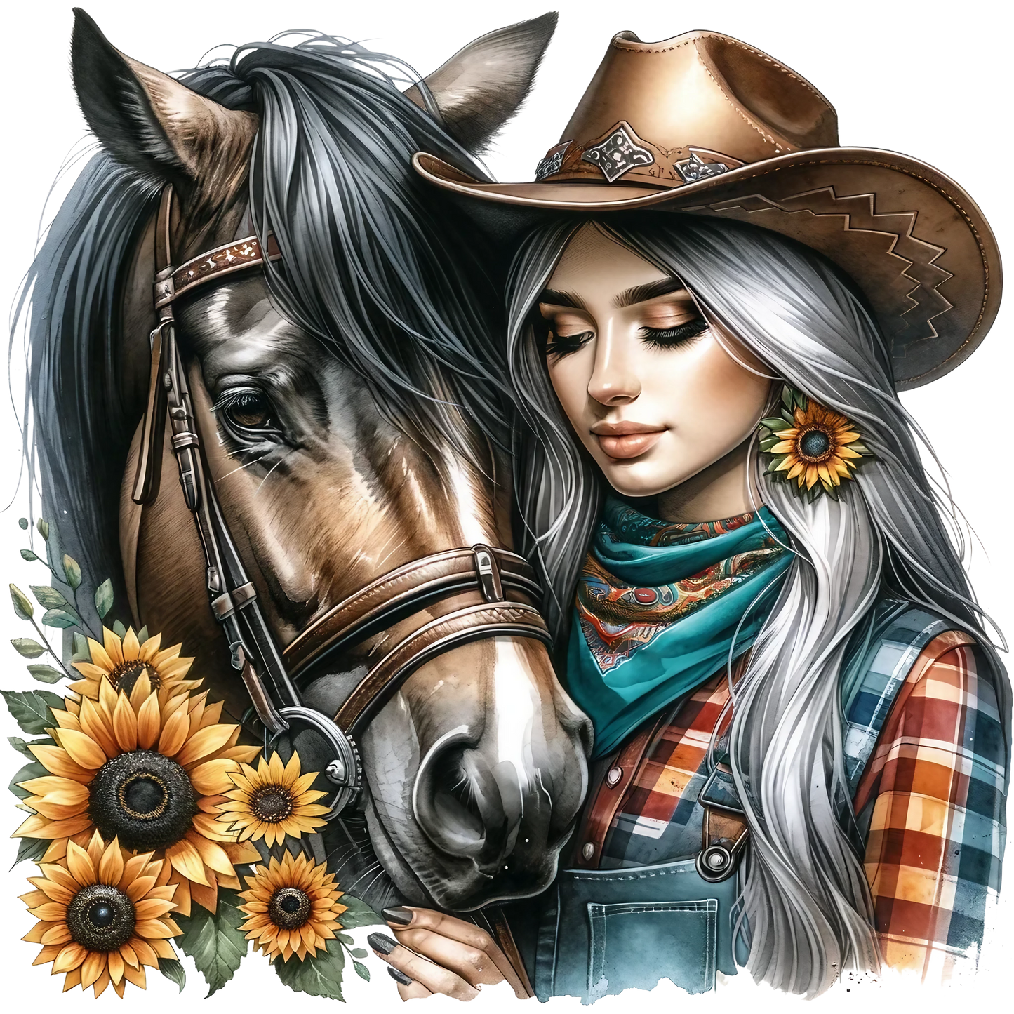 Girl with Horse 21 Decals UV DTF Decal Bundle