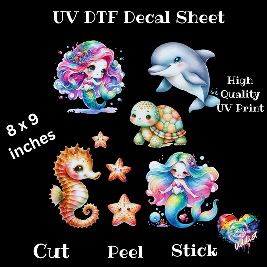 Under The Sea 3 UV DTF Decal Sheet
