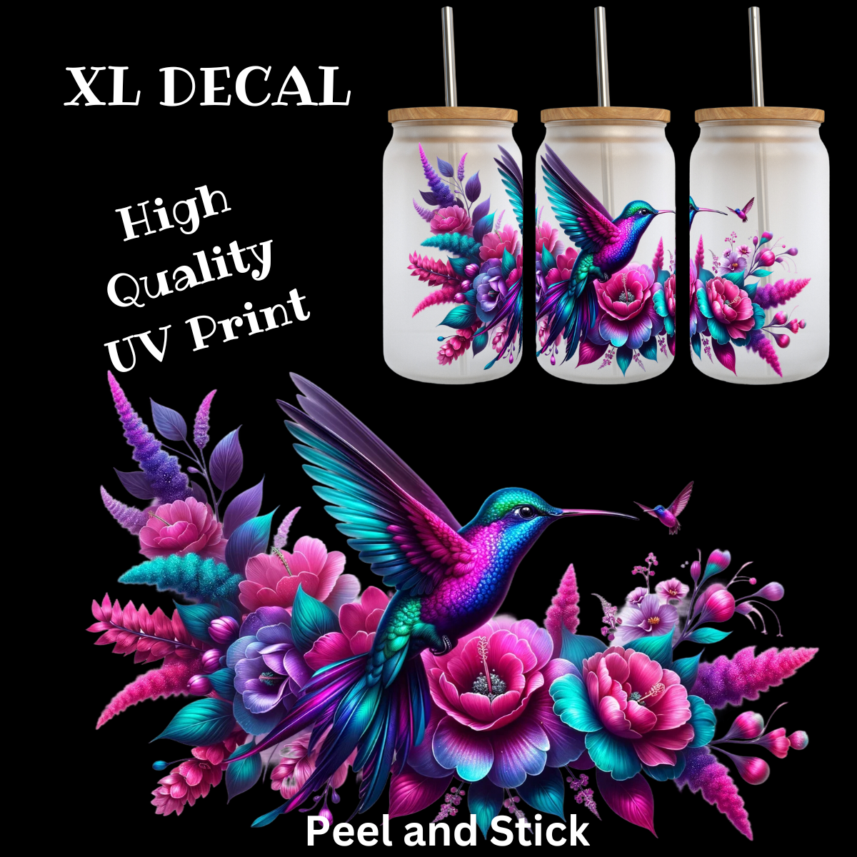 Humming Bird XL UV DTF Decal