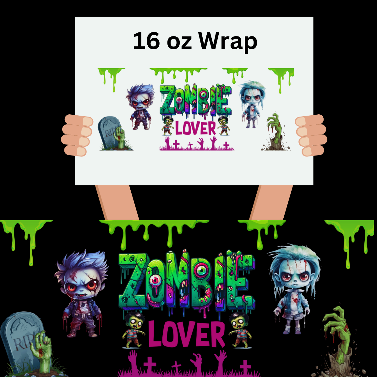 Zombie Lover UV DTF Wrap (Decal Set)