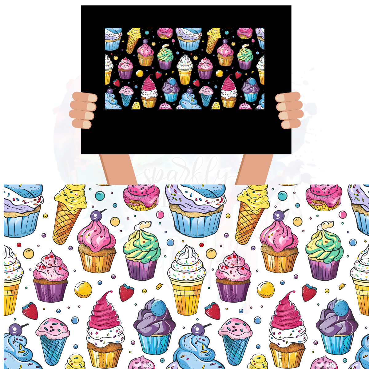 Colorful Cupcake UV DTF Wrap