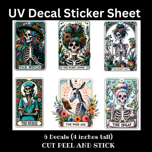 Funny Tarot set #2 UV DTF Sticker decal Sheet