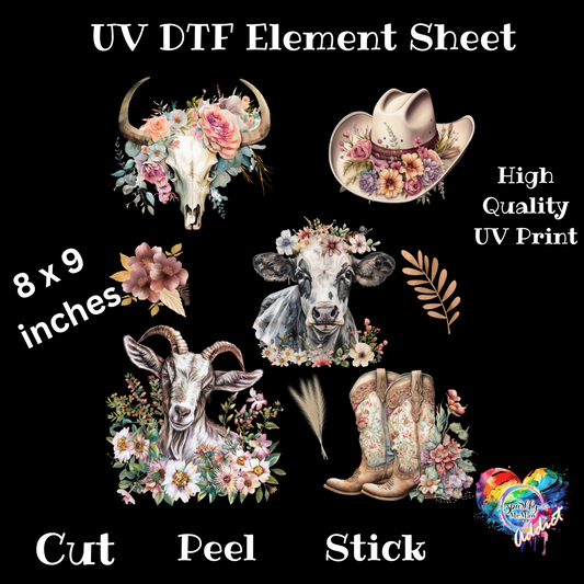 Western UV DTF element Sheet 3