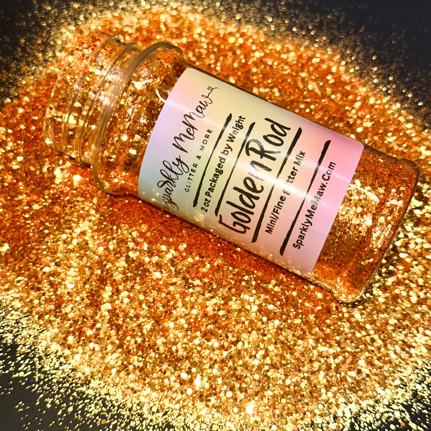 GoldenRod Mini chunky & Fine Metallic Glitter Mix